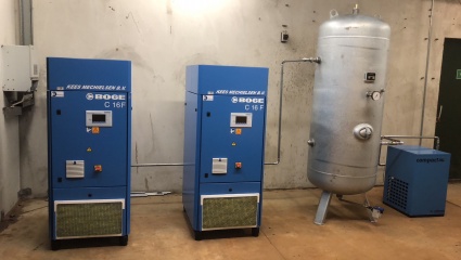 2x Boge C16F schroefcompressoren